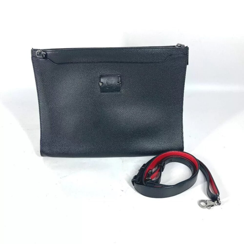 Christian Louboutin Crossbody Logo SKY 2WAY Bag Clutch Pouch Bag Shoulder Bag